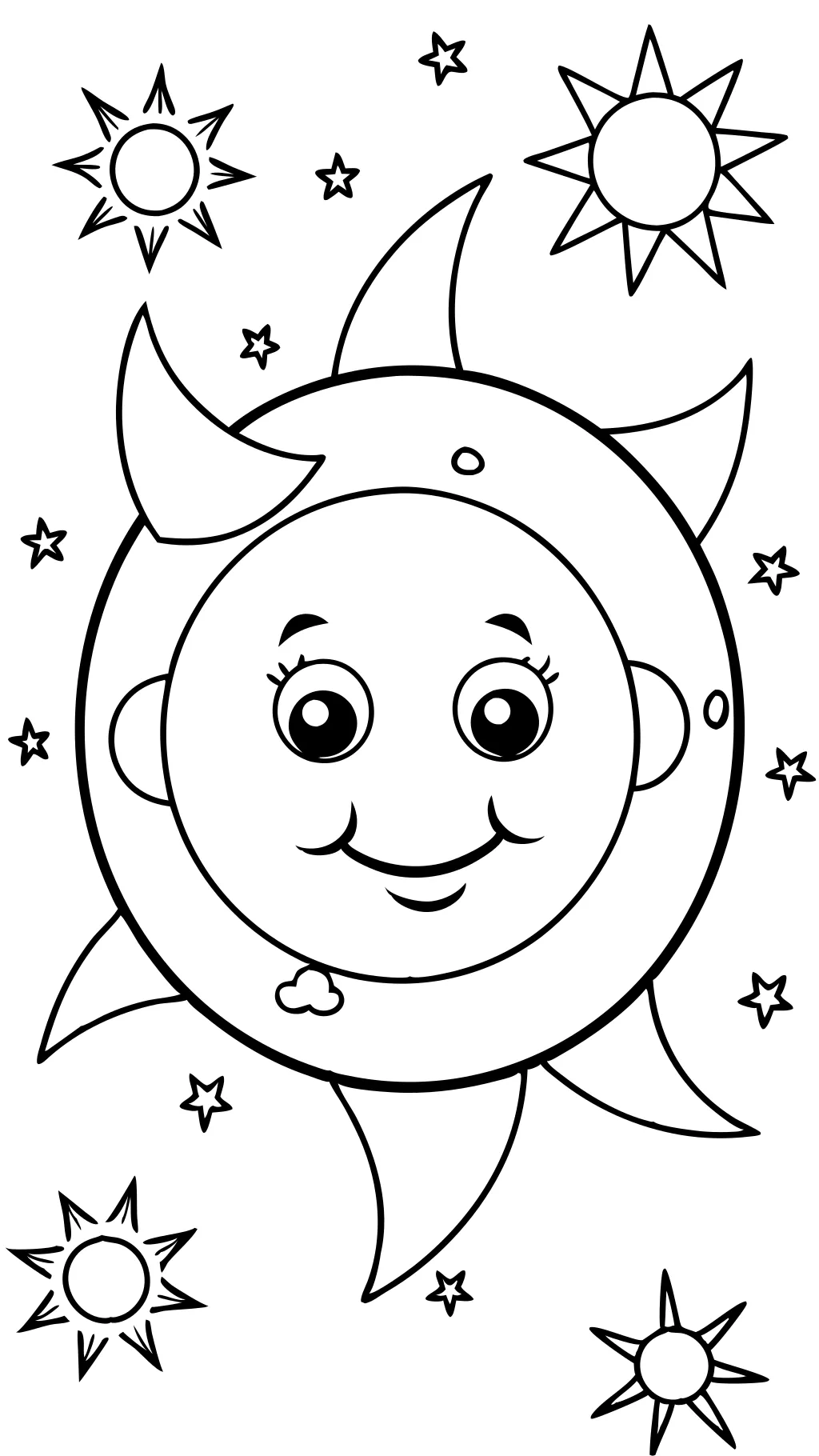 free solar eclipse coloring pages